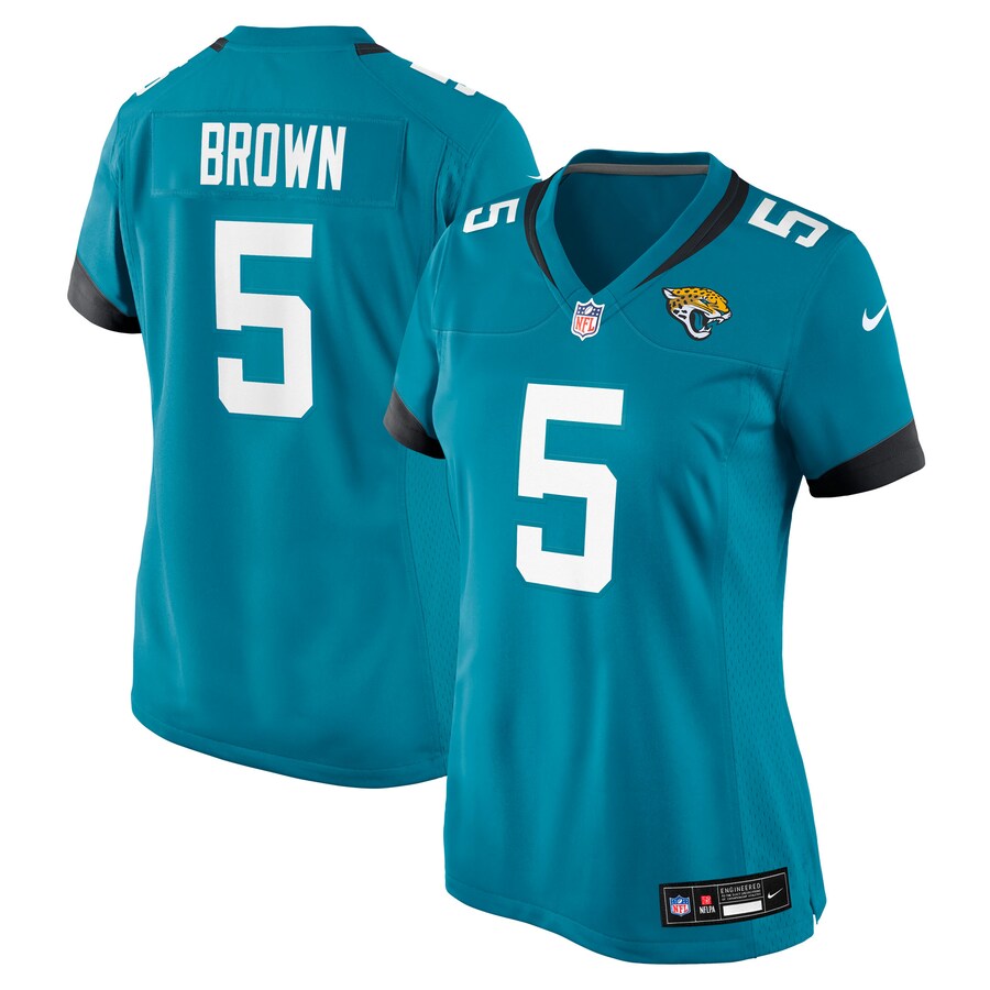 Women's Jacksonville Jaguars Dyami Brown Nike Teal Team Game Jersey - Ujersey