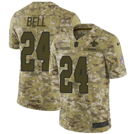 Men's Nike New Orleans Saints #24 Vonn Bell Limited Camo 2018 Salute to Service NFL Jersey - Ujersey