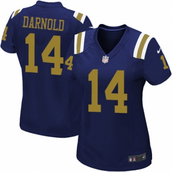 Women's Nike New York Jets #14 Sam Darnold Game Navy Blue Alternate NFL Jersey - Ujersey