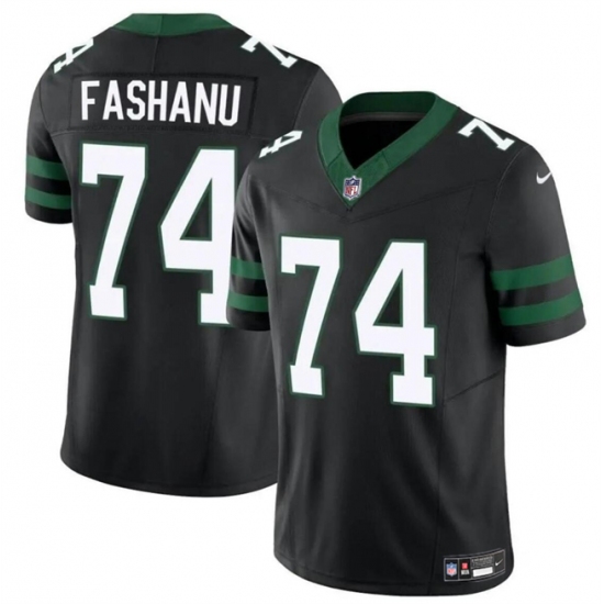 Men's New York Jets #74 Olu Fashanu Black 2024 F.U.S.E Vapor Untouchable Limited Stitched Jersey - Ujersey