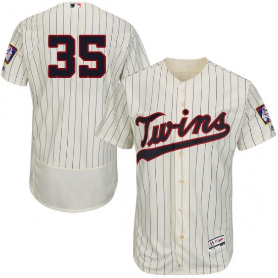 Men's Majestic Minnesota Twins #35 Michael Pineda Cream Alternate Flex Base Authentic Collection MLB Jersey - Ujersey
