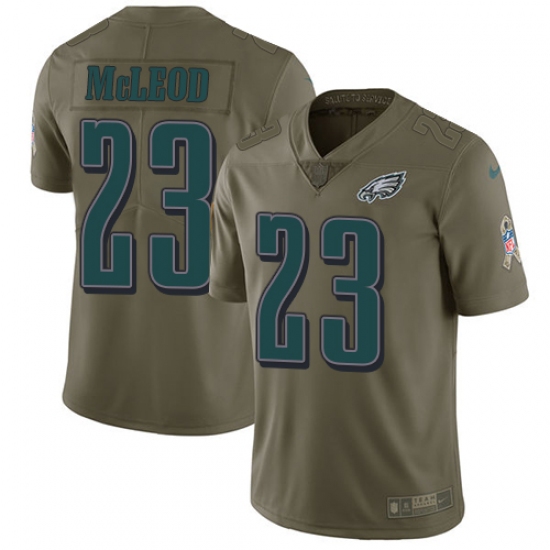 Men's Nike Philadelphia Eagles #23 Rodney McLeod Limited Olive 2017 Salute to Service NFL Jersey - Ujersey