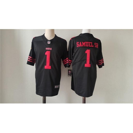 Men's San Francisco 49ers #1 Deebo Samuel Black Vapor Untouchable Limited Football Stitched Jersey - Ujersey