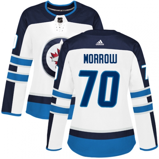 Women's Adidas Winnipeg Jets #70 Joe Morrow Authentic White Away NHL Jersey - Ujersey