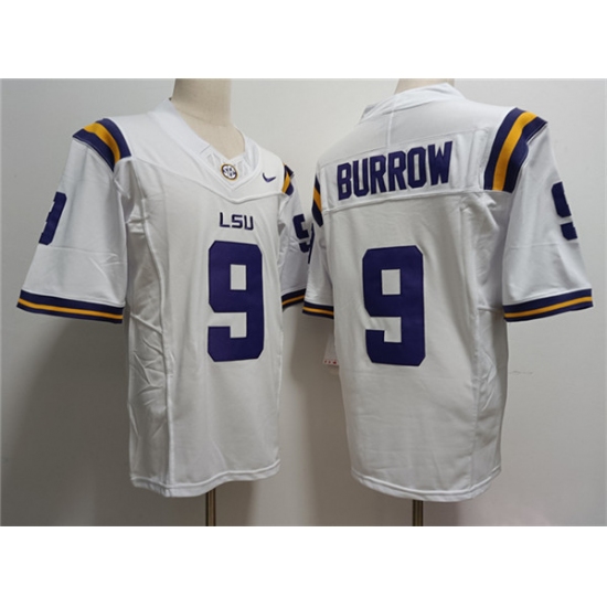 Men's LSU Tigers #9 Joe Burreaux White 2023 Stitched Baseball Jersey - Ujersey