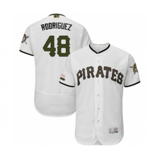 Men's Pittsburgh Pirates #48 Richard Rodriguez White Alternate Authentic Collection Flex Base Baseball Player Jersey - Ujersey