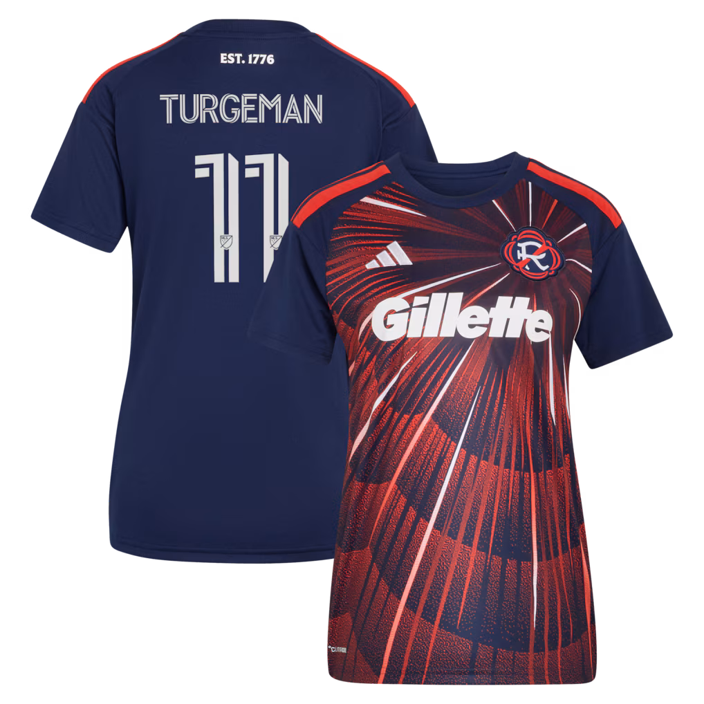 Women's New England Revolution Dor Turgeman adidas Blue 2026 Independence Day Replica Jersey