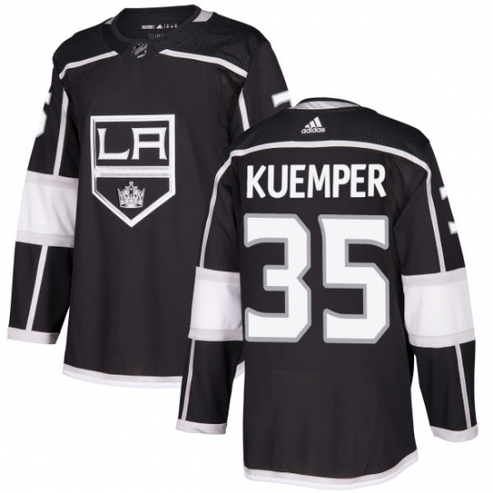 Men's Adidas Los Angeles Kings #35 Darcy Kuemper Premier Black Home NHL Jersey - Ujersey