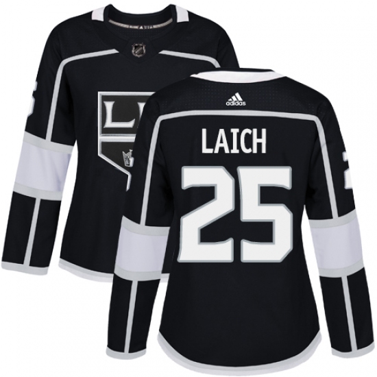 Women's Adidas Los Angeles Kings #25 Brooks Laich Authentic Black Home NHL Jersey - Ujersey