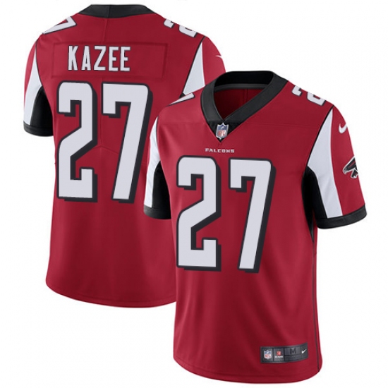 Men's Nike Atlanta Falcons #27 Damontae Kazee Red Team Color Vapor Untouchable Limited Player NFL Jersey - Ujersey