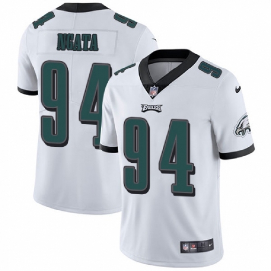 Youth Nike Philadelphia Eagles #94 Haloti Ngata White Vapor Untouchable Limited Player NFL Jersey - Ujersey