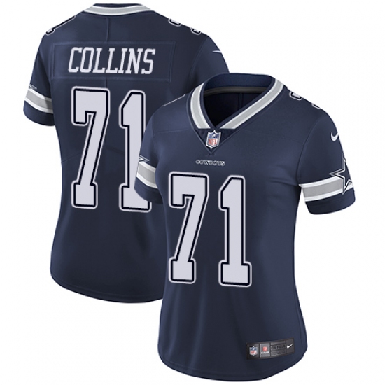Women's Nike Dallas Cowboys #71 La'el Collins Navy Blue Team Color Vapor Untouchable Limited Player NFL Jersey - Ujersey