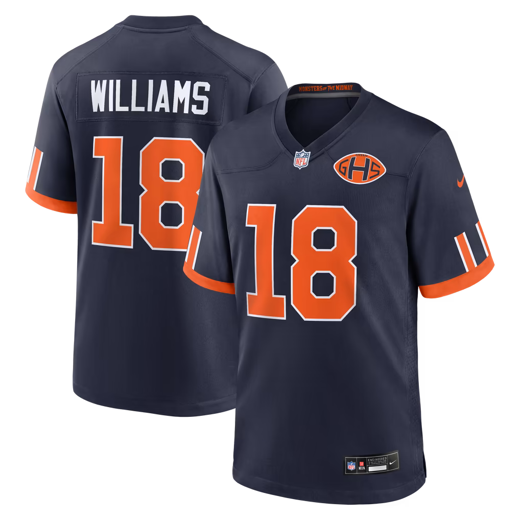 Men's Chicago Bears Caleb Williams Nike Navy 2026 Rivalries Collection Game Jersey - Ujersey