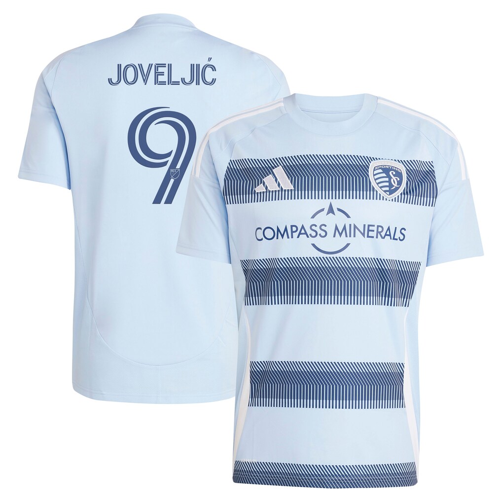 Men's Sporting Kansas City Dejan Joveljic adidas Light Blue 2025 One KC Replica Player Jersey - Ujersey