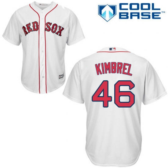 Youth Majestic Boston Red Sox #46 Craig Kimbrel Authentic White Home Cool Base MLB Jersey - Ujersey