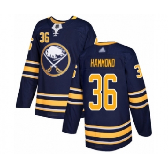Men's Buffalo Sabres #36 Andrew Hammond Authentic Navy Blue Home Hockey Jersey - Ujersey