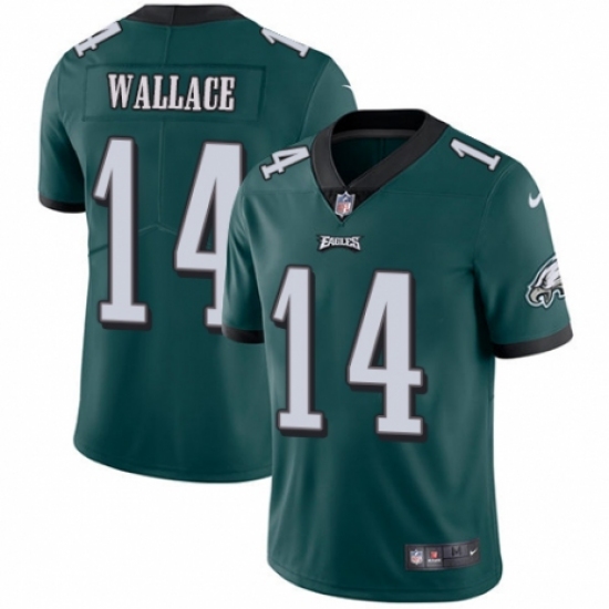 Youth Nike Philadelphia Eagles #14 Mike Wallace Midnight Green Team Color Vapor Untouchable Limited Player NFL Jersey - Ujersey