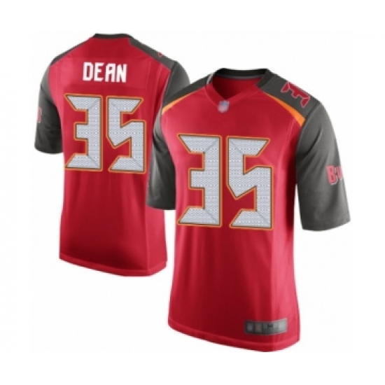 Men's Tampa Bay Buccaneers #35 Jamel Dean Game Red Team Color Football Jersey - Ujersey