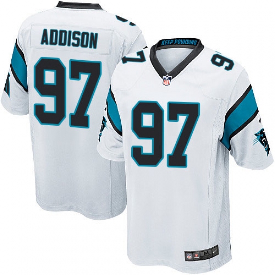 Men's Nike Carolina Panthers #97 Mario Addison Game White NFL Jersey - Ujersey