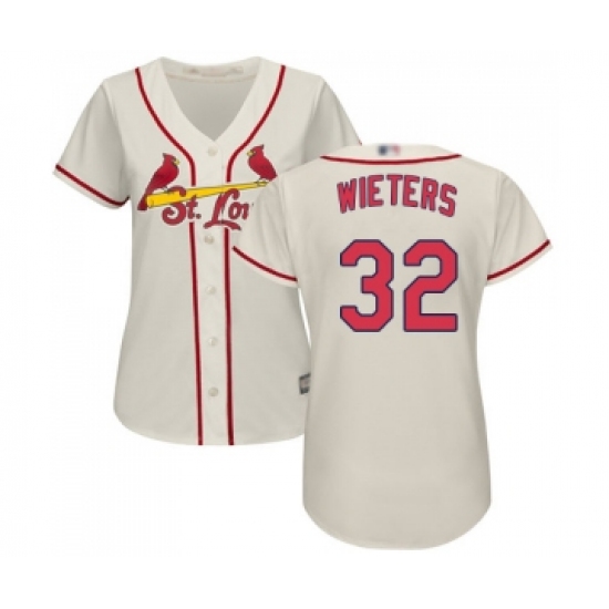 Women's St. Louis Cardinals #32 Matt Wieters Replica Cream Alternate Cool Base Baseball Jersey - Ujersey