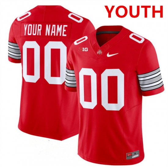 Youth Ohio State Buckeyes Active Player Custom Red F.U.S.E. Vapor Limited Stitched Football Jersey - Ujersey
