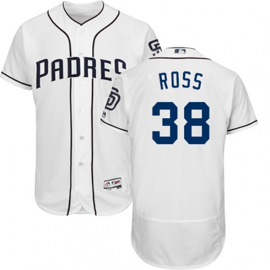 Men's Majestic San Diego Padres #38 Tyson Ross White Home Flex Base Authentic Collection MLB Jersey - Ujersey