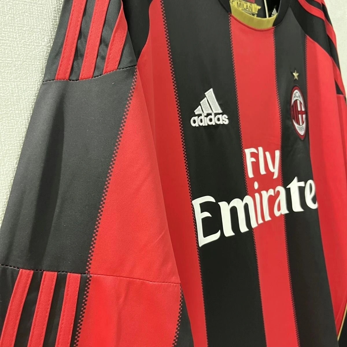 AC Milan Retro Soccer Jersey Home Long Sleeve Custom Shirt 2010/11 - ujerseystore