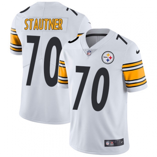 Youth Nike Pittsburgh Steelers #70 Ernie Stautner White Vapor Untouchable Limited Player NFL Jersey - Ujersey