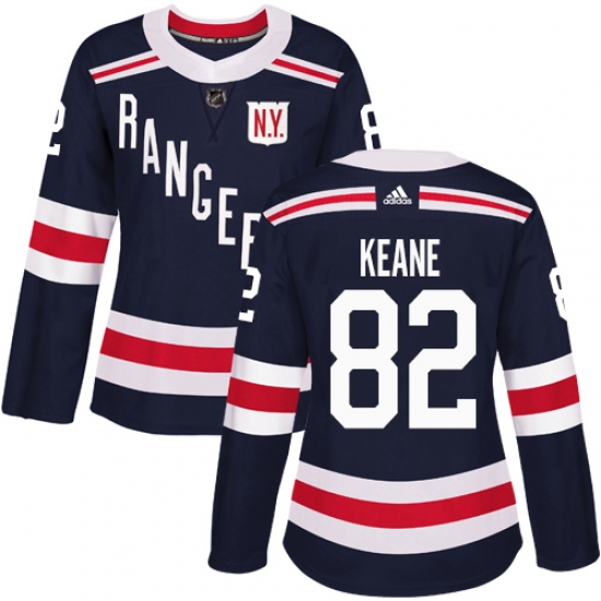 Women's Adidas New York Rangers #82 Joey Keane Authentic Navy Blue 2018 Winter Classic NHL Jersey - Ujersey