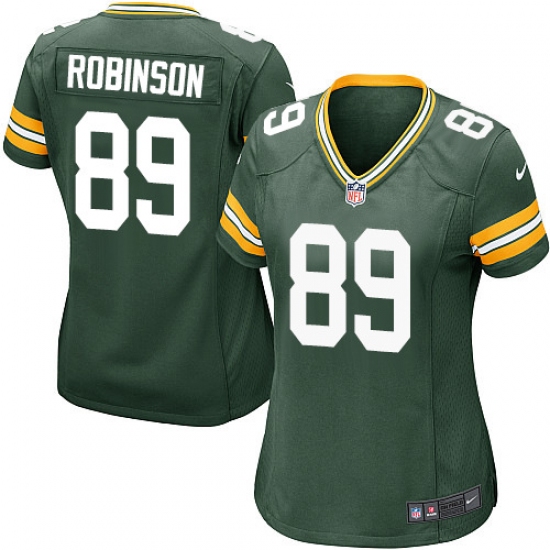 Women's Nike Green Bay Packers #89 Dave Robinson Game Green Team Color NFL Jersey - Ujersey