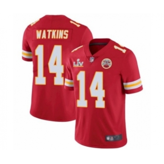 Youth Kansas City Chiefs #14 Sammy Watkins Red 2021 Super Bowl LV Jersey - Ujersey