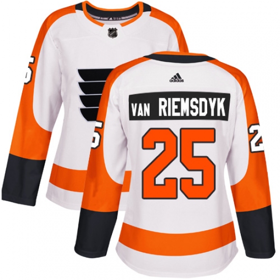 Women's Adidas Philadelphia Flyers #25 James Van Riemsdyk Authentic White Away NHL Jersey - Ujersey
