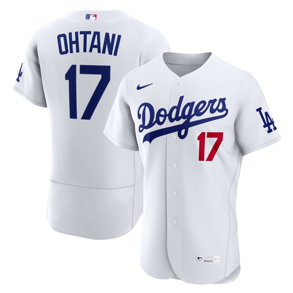 Men's Los Angeles Dodgers Shohei Ohtani Nike White Home Authentic Jersey - Ujersey
