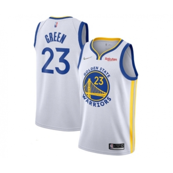 Men's Golden State Warriors #23 Draymond Green 2022 White 75th Anniversary Stitched Jersey - Ujersey