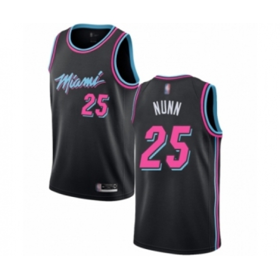 Youth Miami Heat #25 Kendrick Nunn Swingman Black Basketball Jersey - City Edition - Ujersey