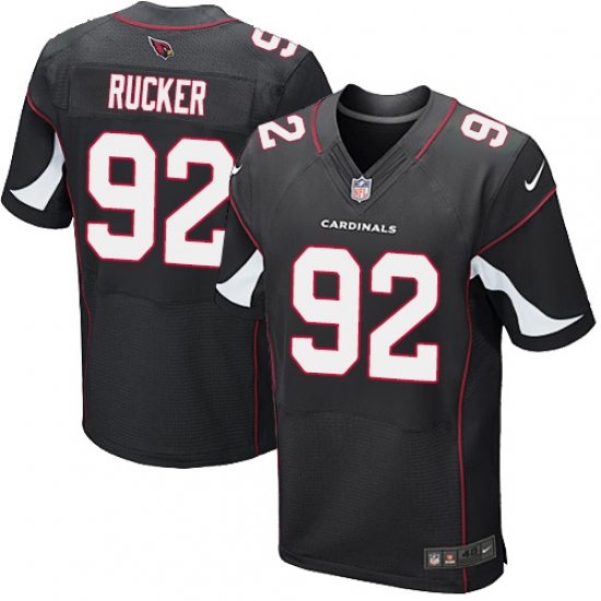 Men's Nike Arizona Cardinals #92 Frostee Rucker Elite Black Alternate NFL Jersey - Ujersey