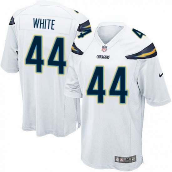 Men's Nike Los Angeles Chargers #44 Kyzir White Game White NFL Jersey - Ujersey