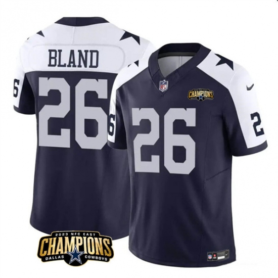 Men's Dallas Cowboys #26 DaRon Bland Navy White 2023 F.U.S.E. NFC East Champions Football Stitched Jersey - Ujersey
