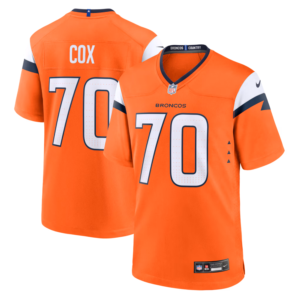Men's Denver Broncos Marques Cox Nike Orange Team Game Jersey - Ujersey NHL
