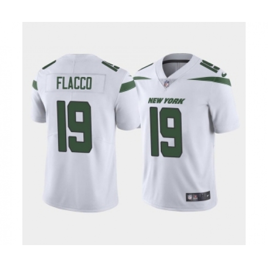 Men's New York Jets #19 Joe Flacco White Vapor Limited Stitched Jersey - Ujersey
