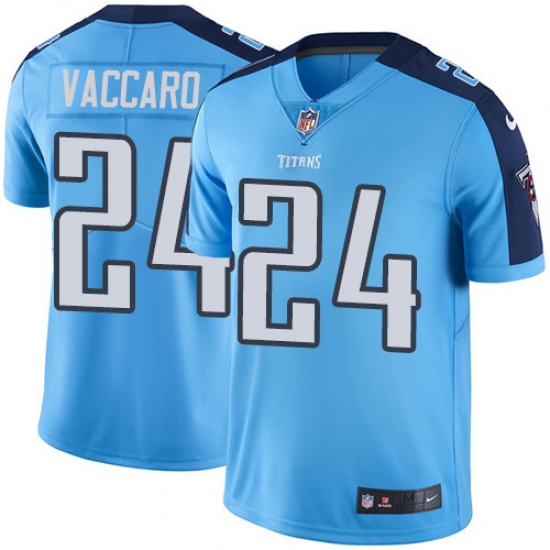 Men Nike Tennessee Titans #24 Kenny Vaccaro Limited Light Blue Rush Vapor Untouchable NFL Jersey - Ujersey