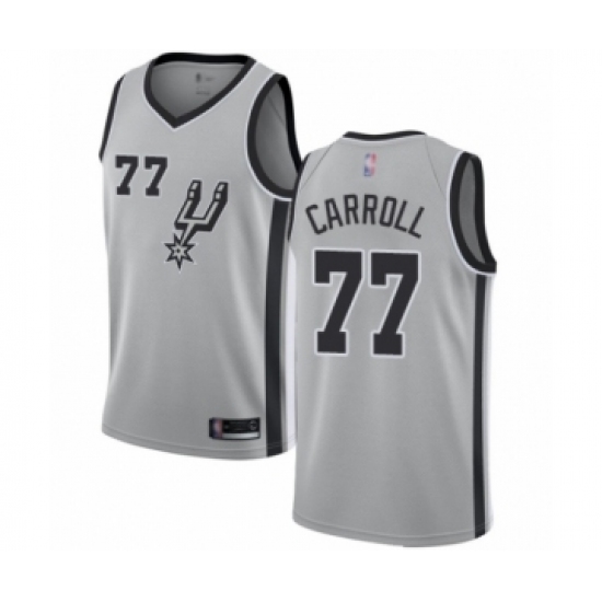 Youth San Antonio Spurs #77 DeMarre Carroll Swingman Silver Basketball Jersey Statement Edition - Ujersey