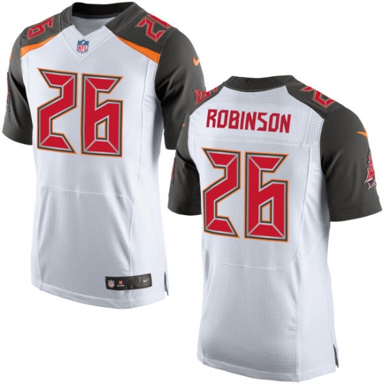 Men's Nike Tampa Bay Buccaneers #26 Josh Robinson Elite White NFL Jersey - Ujersey