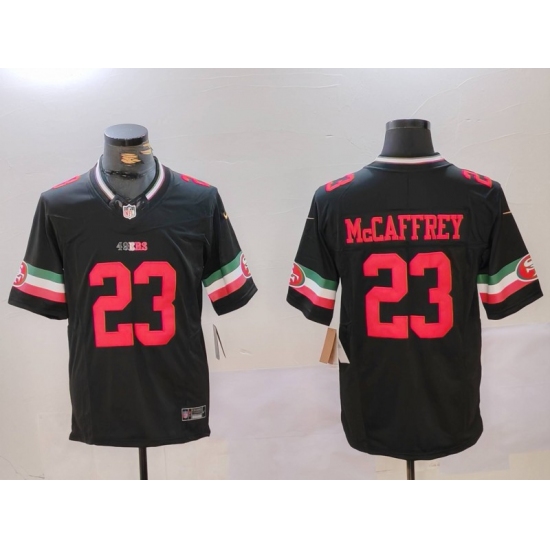 Men's San Francisco 49ers #23 Christian McCaffrey Black F.U.S.E. Mexico Vapor Limited Stitched Football Jersey - Ujersey