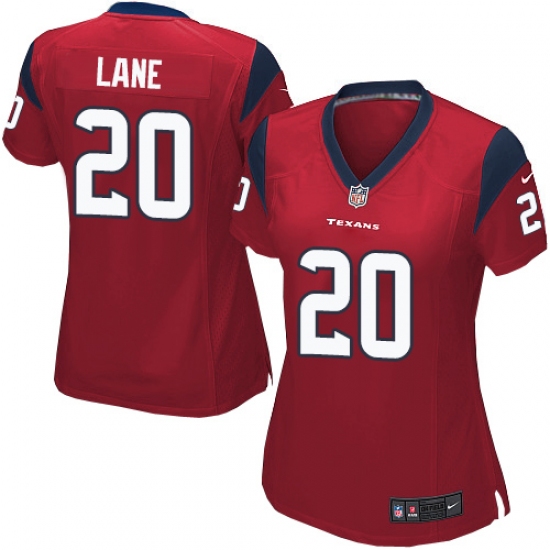 Women's Nike Houston Texans #20 Jeremy Lane Game Red Alternate NFL Jersey - Ujersey