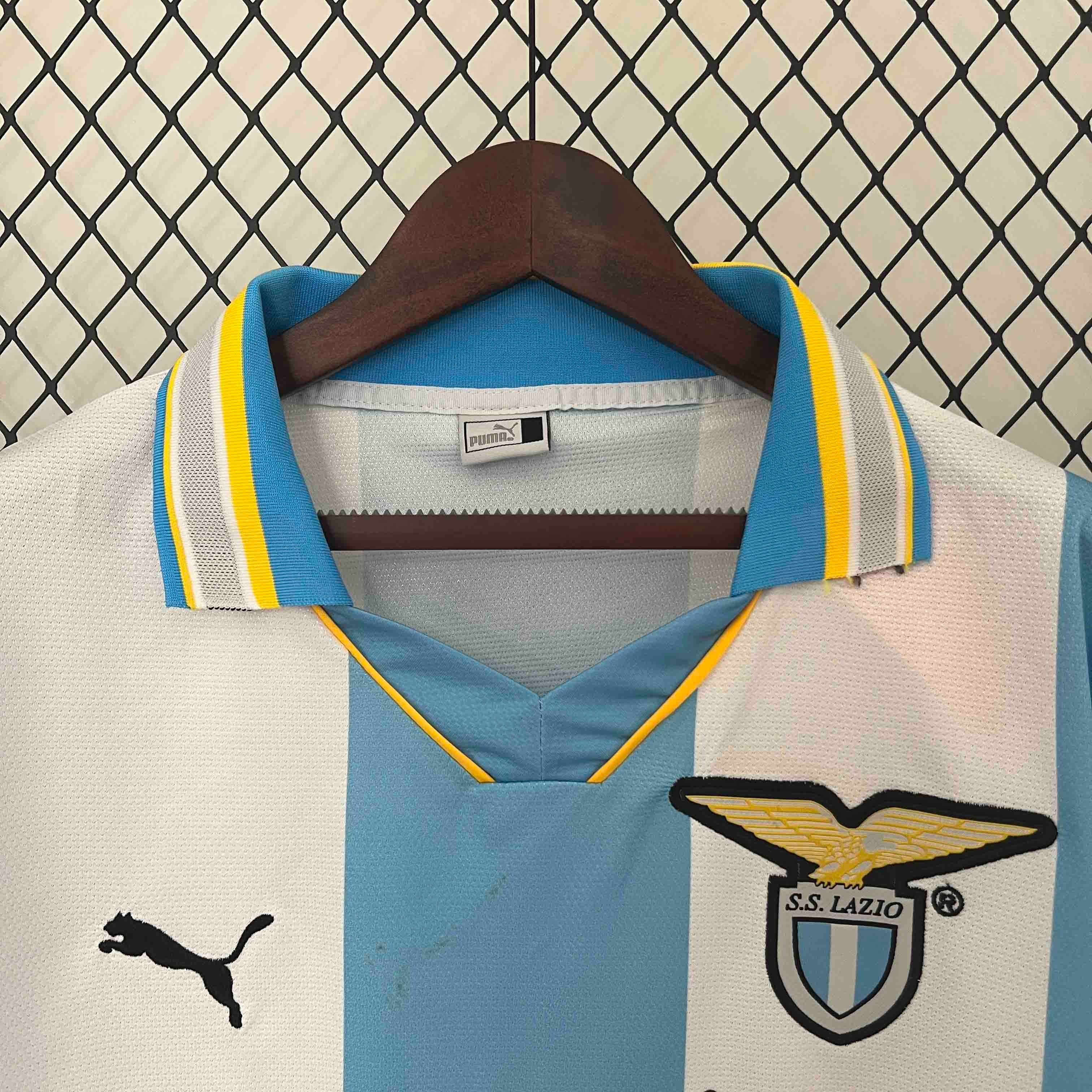 Lazio Retro Soccer Jersey Home Custom Shirt 1999-00 - ujerseystore