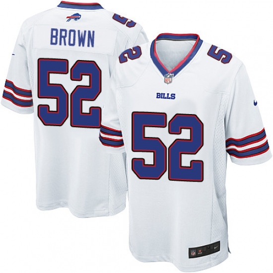 Men's Nike Buffalo Bills #52 Preston Brown Game White NFL Jersey - Ujersey