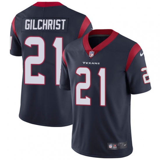 Youth Nike Houston Texans #21 Marcus Gilchrist Navy Blue Team Color Vapor Untouchable Elite Player NFL Jersey - Ujersey