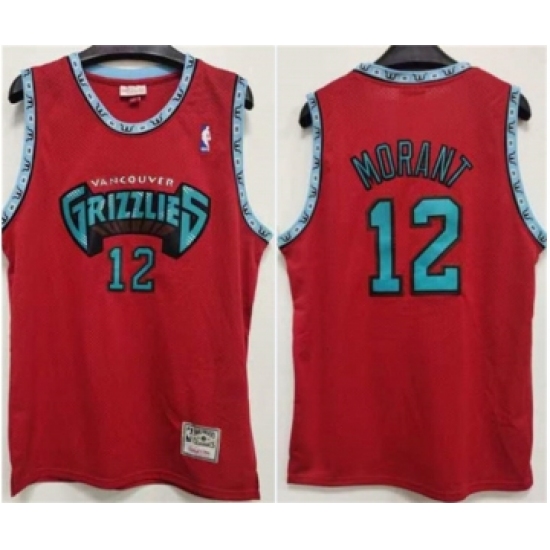 Men's Memphis Grizzlies #12 Ja Morant Red Stitched Jersey - Ujersey