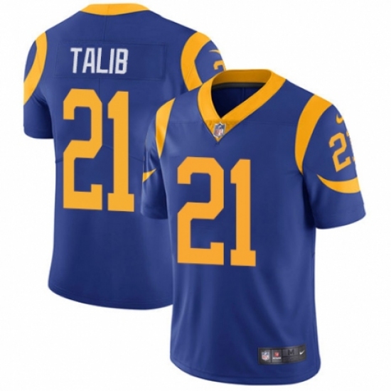 Youth Nike Los Angeles Rams #21 Aqib Talib Royal Blue Alternate Vapor Untouchable Limited Player NFL Jersey - Ujersey